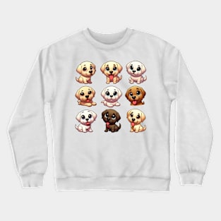 Cute Puppys Labradors Crewneck Sweatshirt